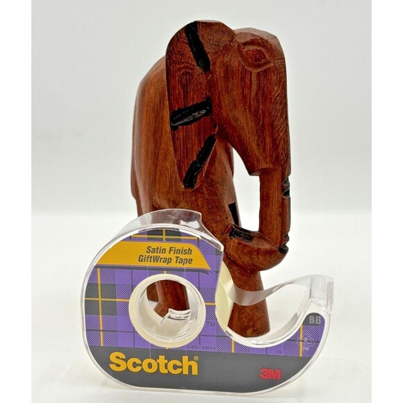 Vintage Hand Carved Wooden Elephant Figurine Rosewood Primitive Africa‎ 5.5"H - Picture 12 of 12